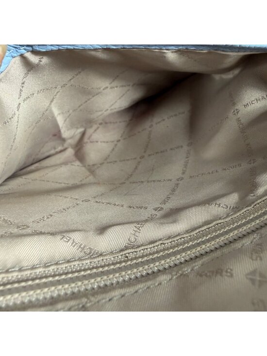 Michael Kors Light Blue Pebbled Leather Backpack main image 12